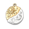 Two-tone 304 Stainless Steel Pendants STAS-A142-03GP-1