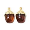 Brass Resin Pendants KK-A296-53F-G-1