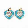 Brass Enamel Pendants KK-T013-15I-NF-1