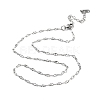 Non-Tarnish 304 Stainless Steel Textured Dapped Chain Necklace NJEW-D045-02P-1