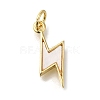 Brass Micro Pave Cubic Zirconia Pendants KK-R002-03G-1