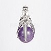Natural Amethyst Pendants G-D643-09-RS-1