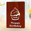 MDF Greeting Card & Paper Envelope with Bowknot AJEW-WH0203-008-5