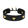 Adjustable Polyester & Alloy Slider Bracelets FS-WG54A06-03-1