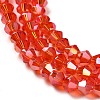 Transparent Electroplate Glass Beads Strands EGLA-A039-T3mm-B14-3