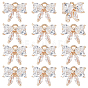 12Pcs Brass Glass Charms KK-PH0013-43C-1