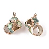 Natural Sea Shell Pendants SSHEL-N038-55-2