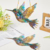 Acrylic Bird Hanging Suncatchers HJEW-WH20021-02B-3