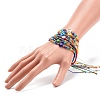 7Pcs 7 Colors Lampwork Evil Eye & Glass Beaded Bracelets Set BJEW-JB08367-4