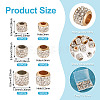 90Pcs 6 Styles Alloy Rhinestone Clay Pave Beads ALRI-TA0001-29-4