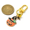 Halloween Theme Alloy Enamel Pendant Decorations HJEW-JM00981-3