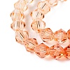 Gradient Color Baking Paint Glass Bead Strands DGLA-A039-T2mm-A04-3