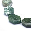 Natural Moss Agate Beads Strands G-O170-73-3