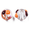 Transparent Glass Enamel Beads GLAA-N049-024-1