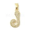 Brass Micro Pave Cubic Zirconia Pendants ZIRC-C012-01G-10-1
