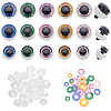   30 Sets 15 Styles Plastic Craft Eyes KY-PH0001-90-1