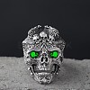 Alloy Rhinestone Adjustable Statement Cuff Open Rings for Men FS-WG8D7BC-04-1