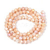 Ombre Effect Dyed Glass Beads Strands GLAA-T025-4mm-09-3