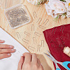100Pcs Stainless Steel U Shaped Cloth Locating Needle for Sewing Quilting Crafts and Embroidery DIY-SP0007-55P-3