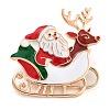 Christmas Theme Alloy Enamel Brooches JEWB-S022-03H-1