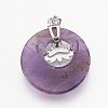 Natural Amethyst Pendants KK-F751-J03-3