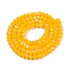 Electroplate Opaque Solid Color Glass Beads Strands EGLA-A044-P4mm-L29-2