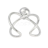 Non-Tarnish 304 Stainless Steel Round Open Cuff Ring RJEW-C097-06P-3