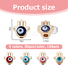 150Pcs 5 Colors Alloy Enamel Beads ENAM-HS0001-04-2