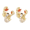 Brass Micro Pave Cubic Zirconia Pendants KK-E108-29G-1