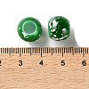 Spray Painted ABS Plastic European Beads KY-G033-01B-08-3