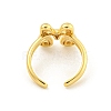 Brass Letter Open Cuff Rings for Women RJEW-G313-01M-G-3