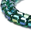 Electroplate Glass Beads Strands EGLA-D030-19F-3