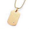 304 Stainless Steel Pendant Necklaces NJEW-L147-01G-1