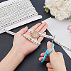 10 Yards Polyester with ABS Plastic Half Round Bead Lace Trim OCOR-GA0002-76B-3