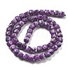 Dyed Natural Sesame Jasper Imitation Charoite Beads Strands G-C179-B03-01-3