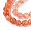 Crackle Transparent Glass Beads Strands GLAA-Q108-02A-13-3