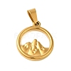 Ion Plating(IP) 304 Stainless Steel Pendants STAS-C103-19B-G-1