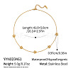 304 Stainless Steel Flower Link Chain Necklaces and Bracelets DF0903-3-5