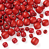 150Pcs 3 Styles Natural Wood Beads WOOD-TA0001-51-3