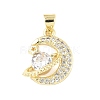 Brass Micro Pave Cubic Zirconia Pendants KK-D357-16C-G-1