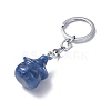 Dyed & Heated Natural Blue Aventurine Keychains KEYC-P011-04P-02-2