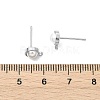SHEGRACE Brass ABS Imitation Pearl Half Round Stud Earring Findings XGR0101P-118P-3
