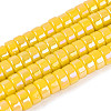AB Color Plated Opaque Glass Beads Strands GLAA-T026-3x6mm-P13-1