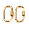 Ion Plating(IP) 304 Stainless Steel Screw Carabiner Lock Charms STAS-K192-01G-1