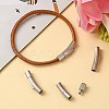 Tarnish Resistant Column 304 Stainless Steel Matte Bayonet Necklace Clasps LS-STAS-I013-4mm-A-6