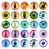 Eye Printed Glass Cabochons GGLA-BT0001-01-2