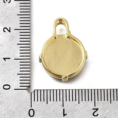 Brass Micro Pave Cubic Zirconia Pendants KK-S523-16G-1