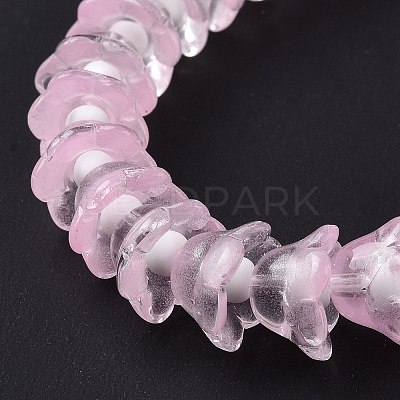 Transparent Glass Beads Strands LAMP-H061-01C-01-1