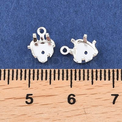 Heart Brass Sew on Prong Settings KK-C163-14B-S-1