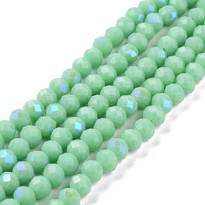 Electroplate Glass Beads Strands EGLA-A034-P10mm-B22-1